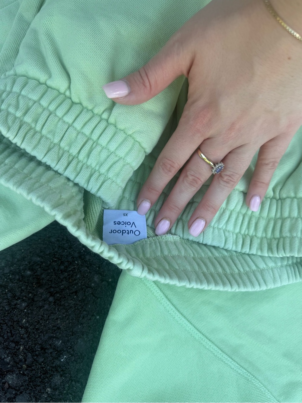 Outdoor Voices Mint Green Hoodie & Jogger Set - Picture 3 of 5